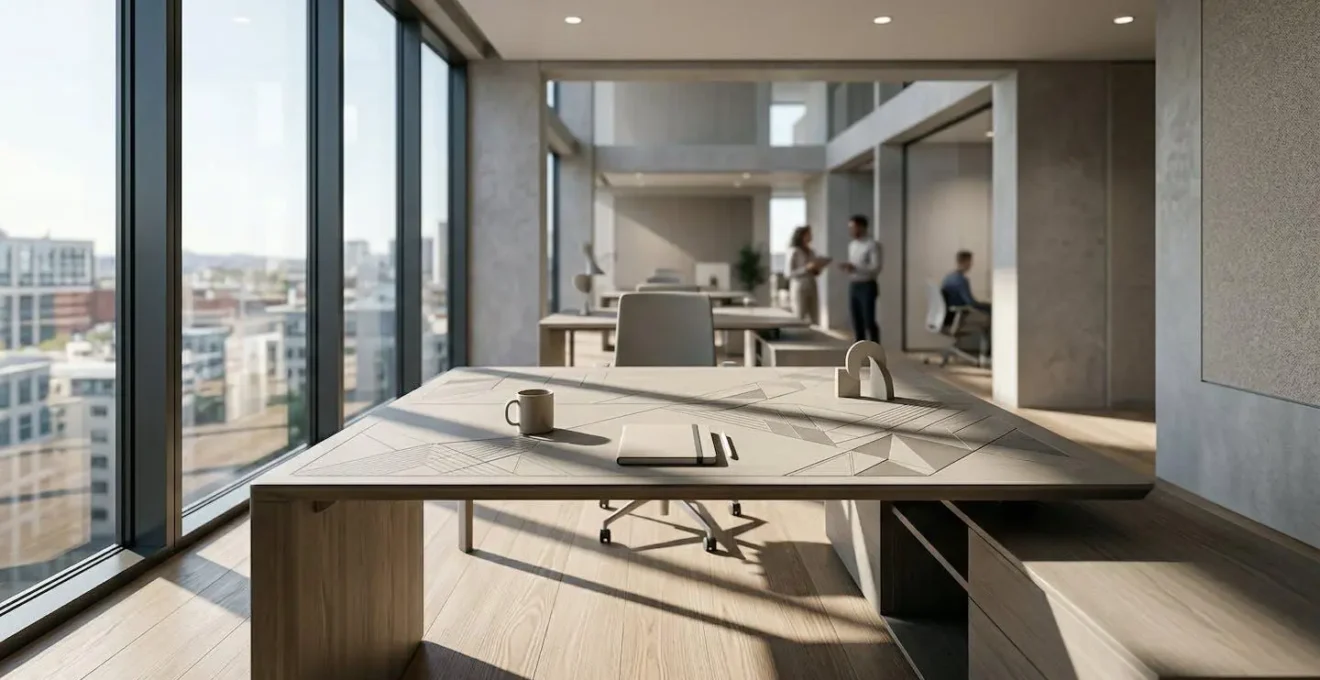 Modern office environment showcasing streamlined invoice processing workflow