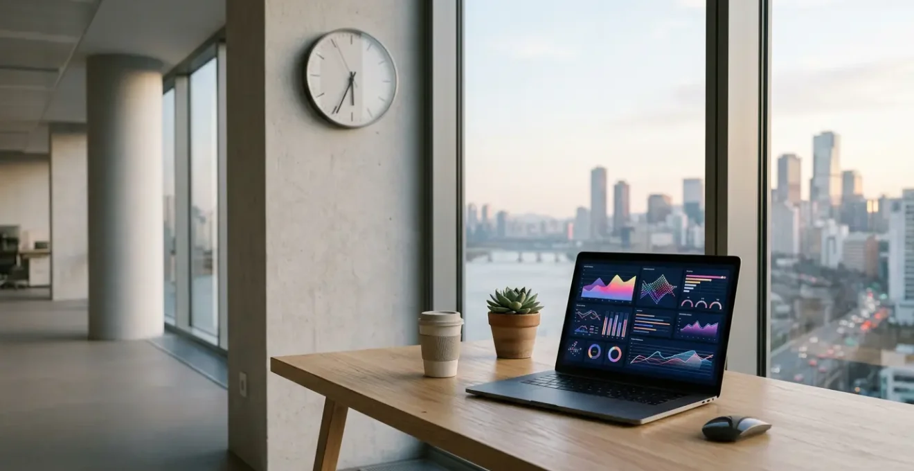 A professional editorial photograph capturing the transformation from chaotic month-end accounting to seamless real-time financial data synchronization