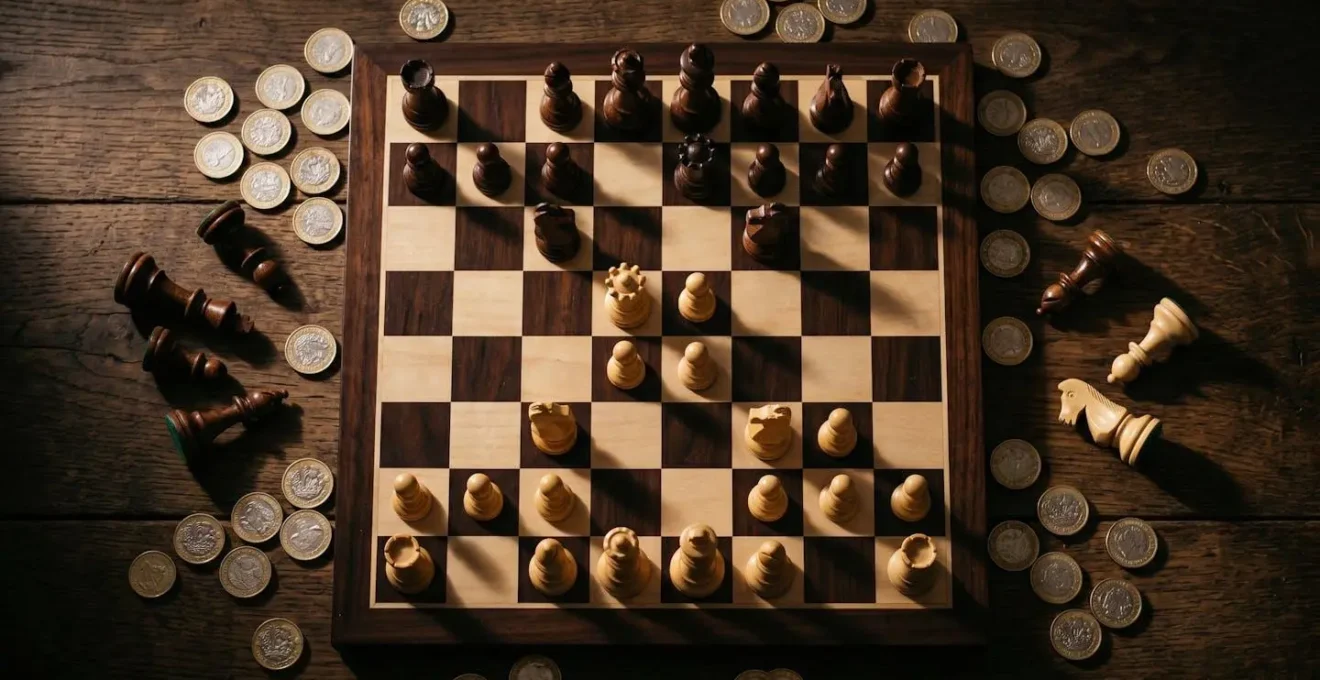 Visual representation of common startup tax planning oversights on a chessboard